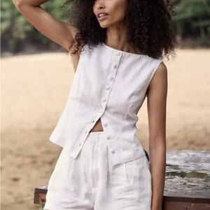 Doen Hayden Top - Salt / White
